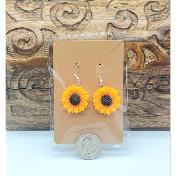 Sunflower Earrings - Picture 2 of 2